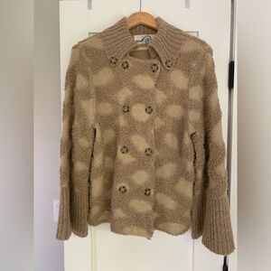 Anthropologie Camel Wool double breasted sweater (size S)